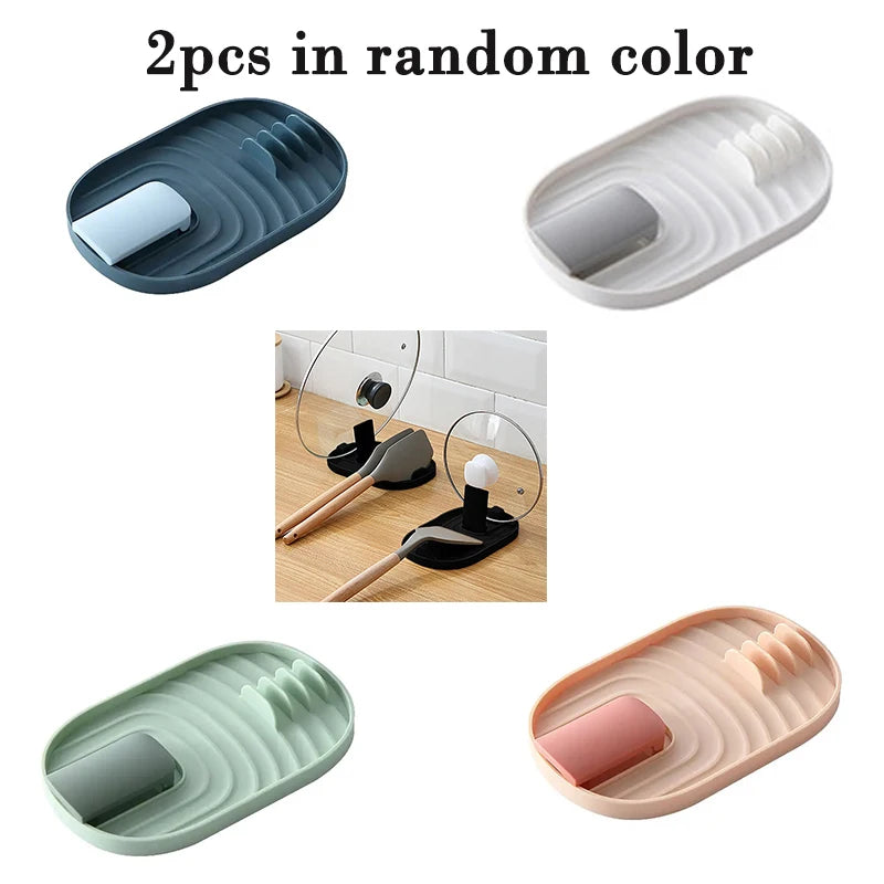 1/2Pcs Nordic Style Pot Lid Shovel Storage Rack Practical Heat-resistant Multifunctional Kitchen Supplies Non-slip