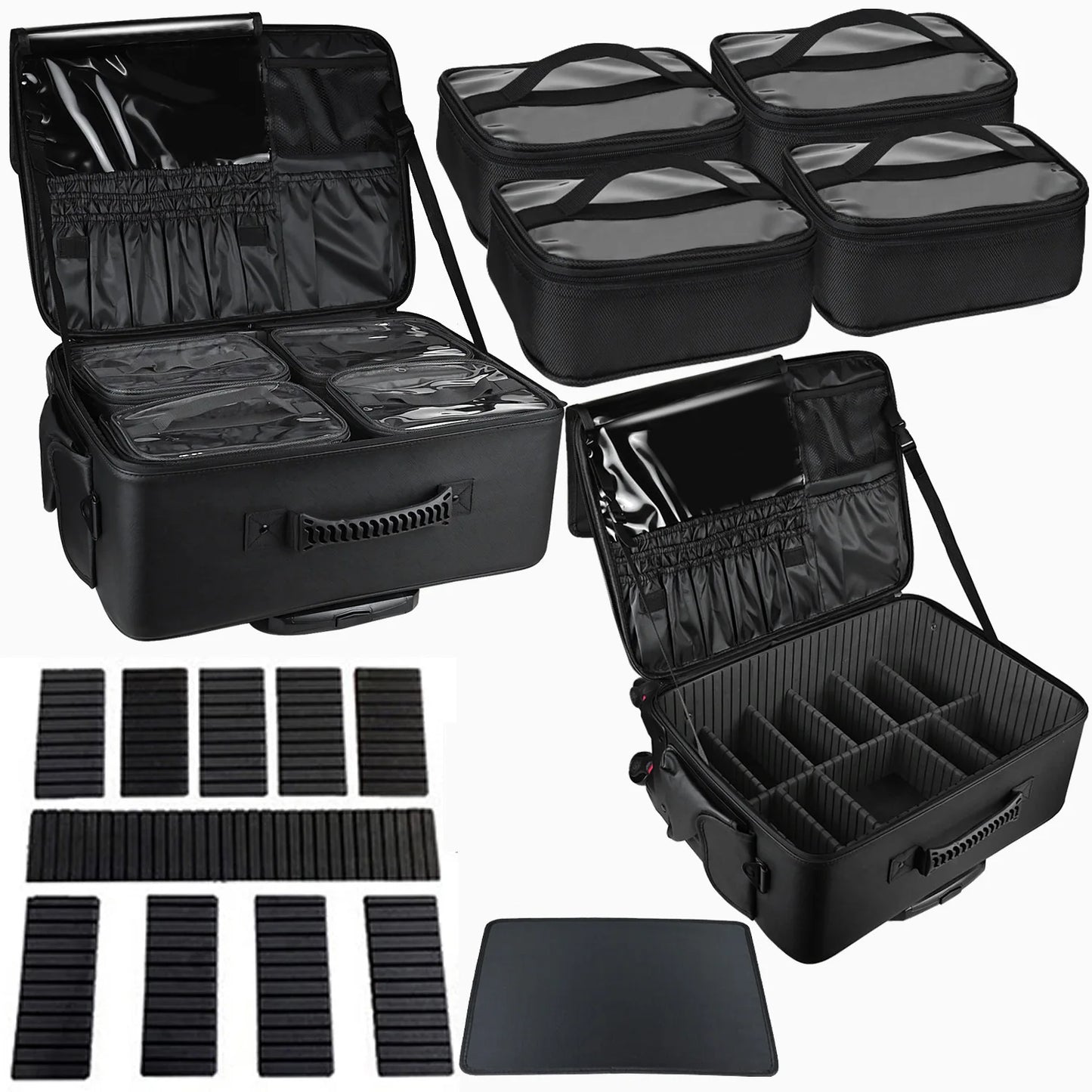 Professional Makeup Suitcase Case Designer Pull Rod Oxford Makeup Bag Large Capacity Nail Art Tattoo Storage Box Luggage