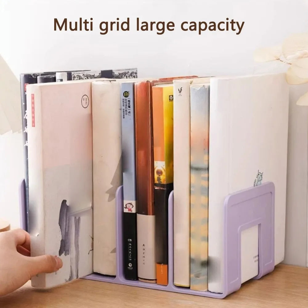 Multi-function Book Magazine Bookshelf Storage Bookends Stand Desk Organizer Holder for Books CD Files School Office Supplies