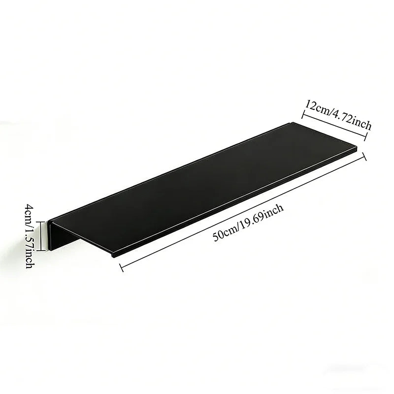 No Drilling Bedroom Decoration Wall Shelves Bathroom Study Living Room Metal Floating Shelves Single-Layer Storage Plants Books