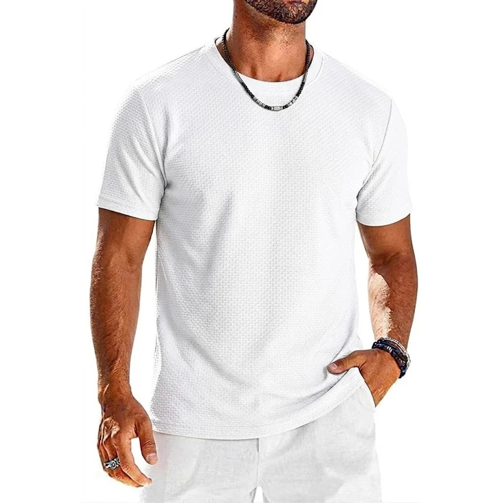 Summer Short Sleeve Ice Silk T Shirts for Men Lightweight Casual TShirt Outdoor Sport Fitness Quick Dry Tee Breathable Pullover
