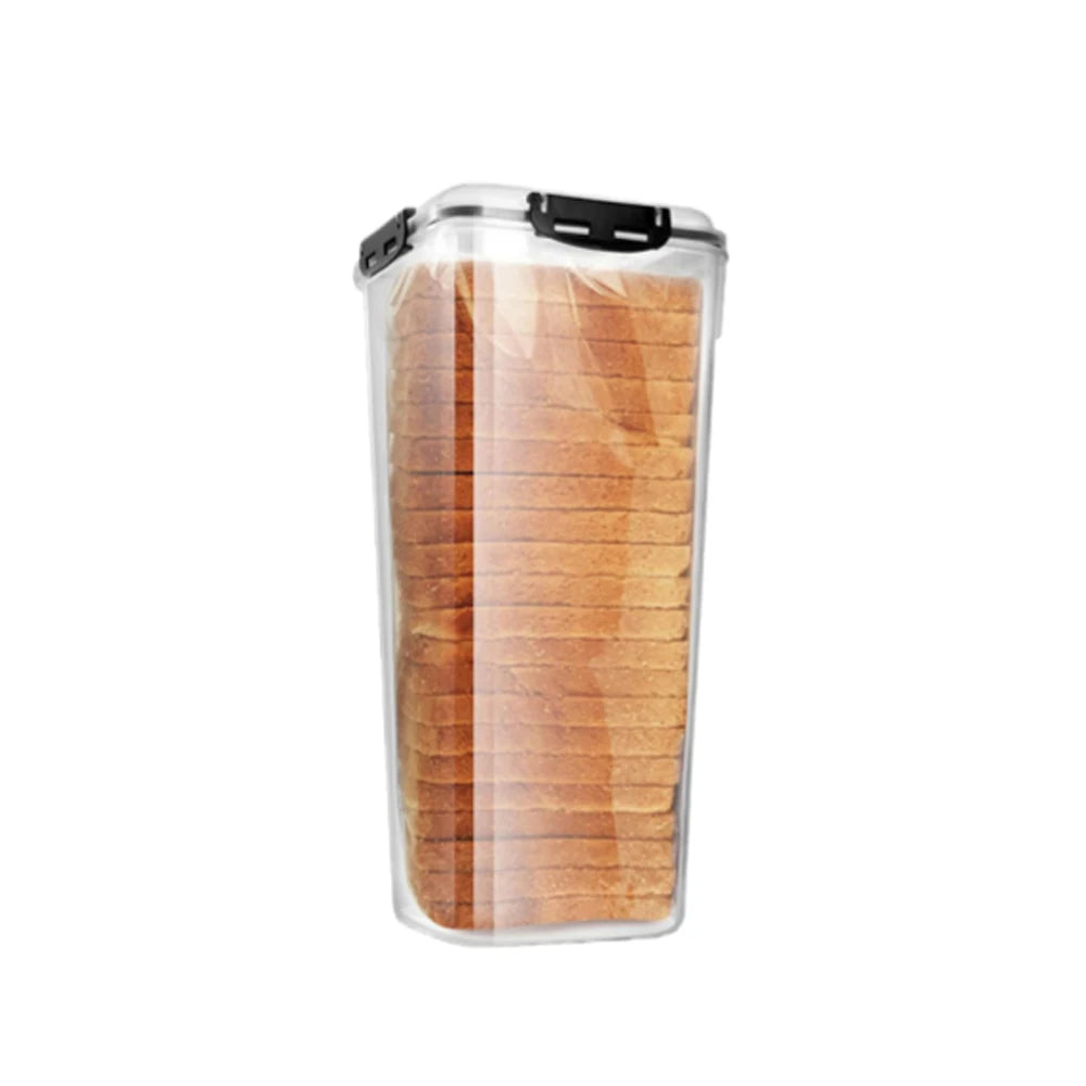 1/2pcs Bread Loaf Container Clear Airtight Bread Box With Lid Sandwich Bread Holder Kitchen Pasta Multigrain Toast Storage Boxs