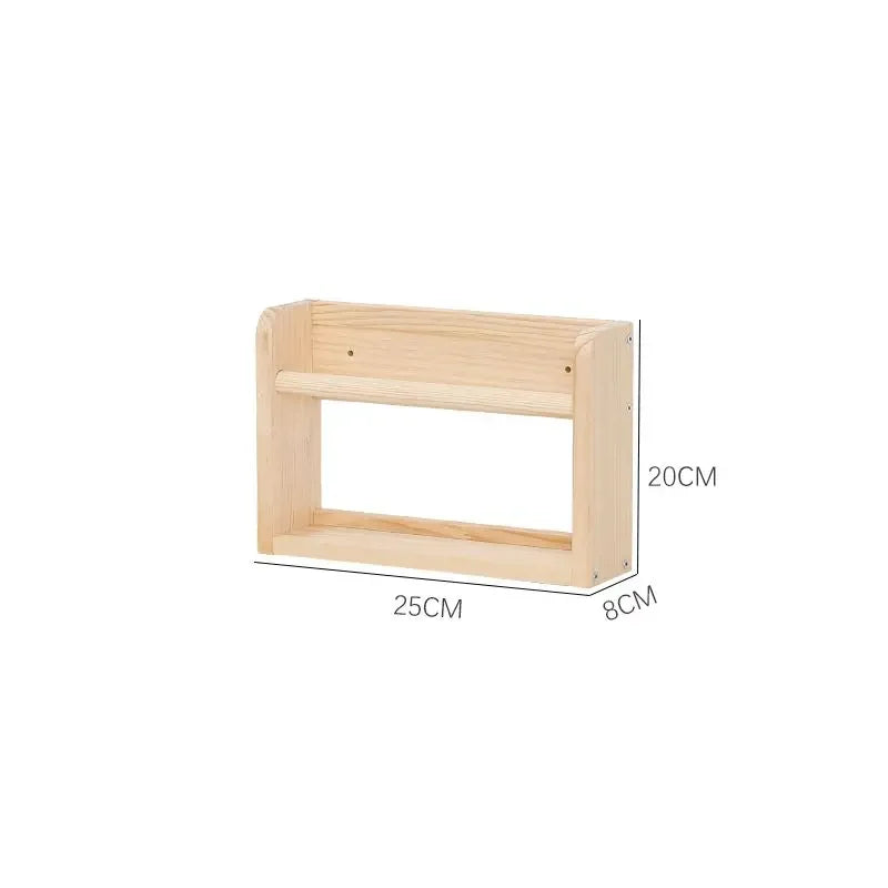 Wood Floating Shelves Wall Nursery Book Shelves Kids Bookshelf for Living Room Bedroom Decor Kitchen Spice Bathroom Storage Rack