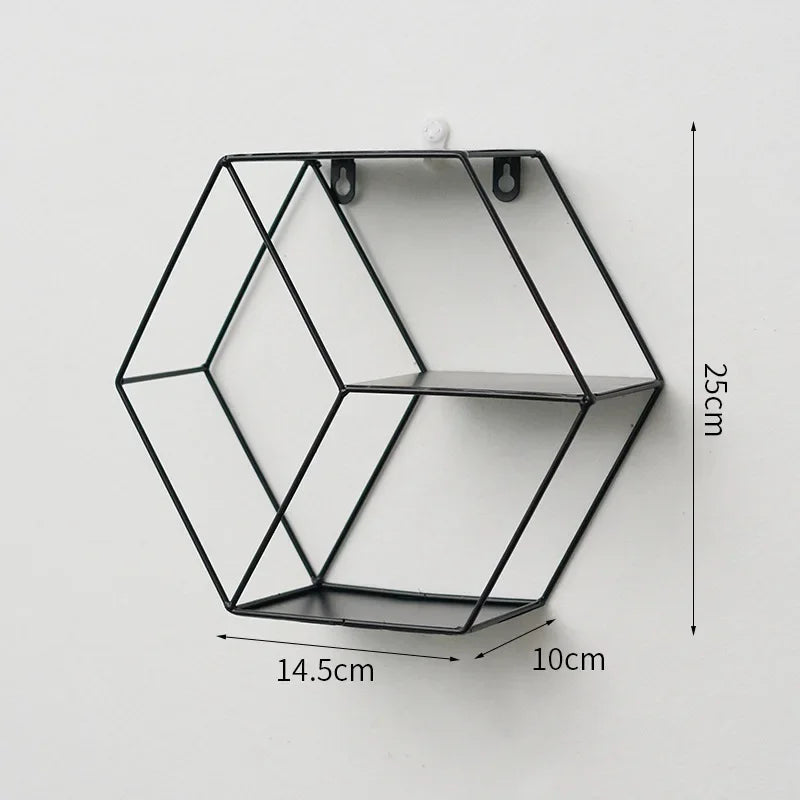 Wall Mounted Floating Shelves Decorative Shelves Circular Storage Rack Creative Plant Flower Pot Tray Nordic Home Decoration