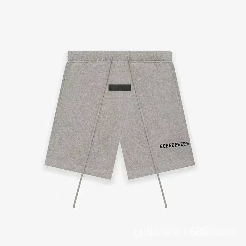 Fashion Double Line Matching Set Men's Drawstring Pants Luxury Design Plush Letter Pants High Street Couple Oversized Pants Set