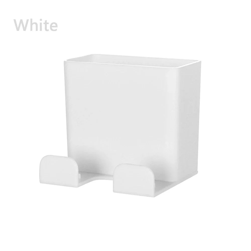 Multi Wall-mounted Mobile Phone Charging Bracket Paste Phone Holder Remote Controller Organizer Keyring Storage Hook