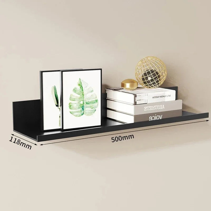 Aluminum Alloy Living Room Floating Shelves No Drilling Bedroom Decoration Wall Shelves Bathroom Storage Rack