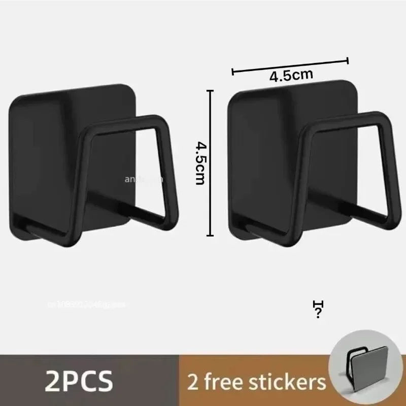 Metal Self Adhesive Hook Sink Sponge Storage Holder Kitchen Holder Stainless Steel Sink Lid Dish Rack Kitchen Wire Rag Organizer