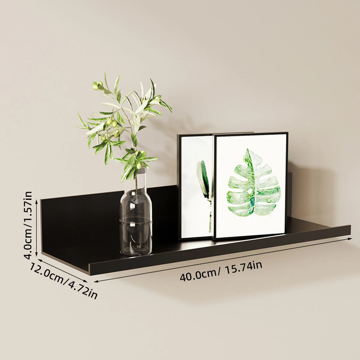 Aluminum Alloy Living Room Floating Shelves Bedroom Decoration Wall Shelves Bathroom Shelf Books Plants Ledge