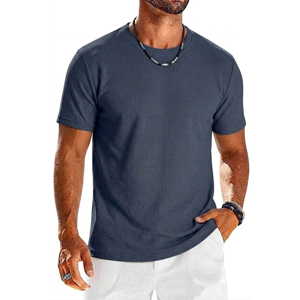 Summer Short Sleeve Ice Silk T Shirts for Men Lightweight Casual TShirt Outdoor Sport Fitness Quick Dry Tee Breathable Pullover