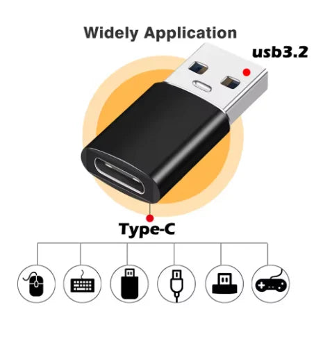 USB 3.2 to Type C OTG Adapter USB A Male to USB C Female Data Converter For Macbook Pro Air Mobile Phone Fast Charging Adapters