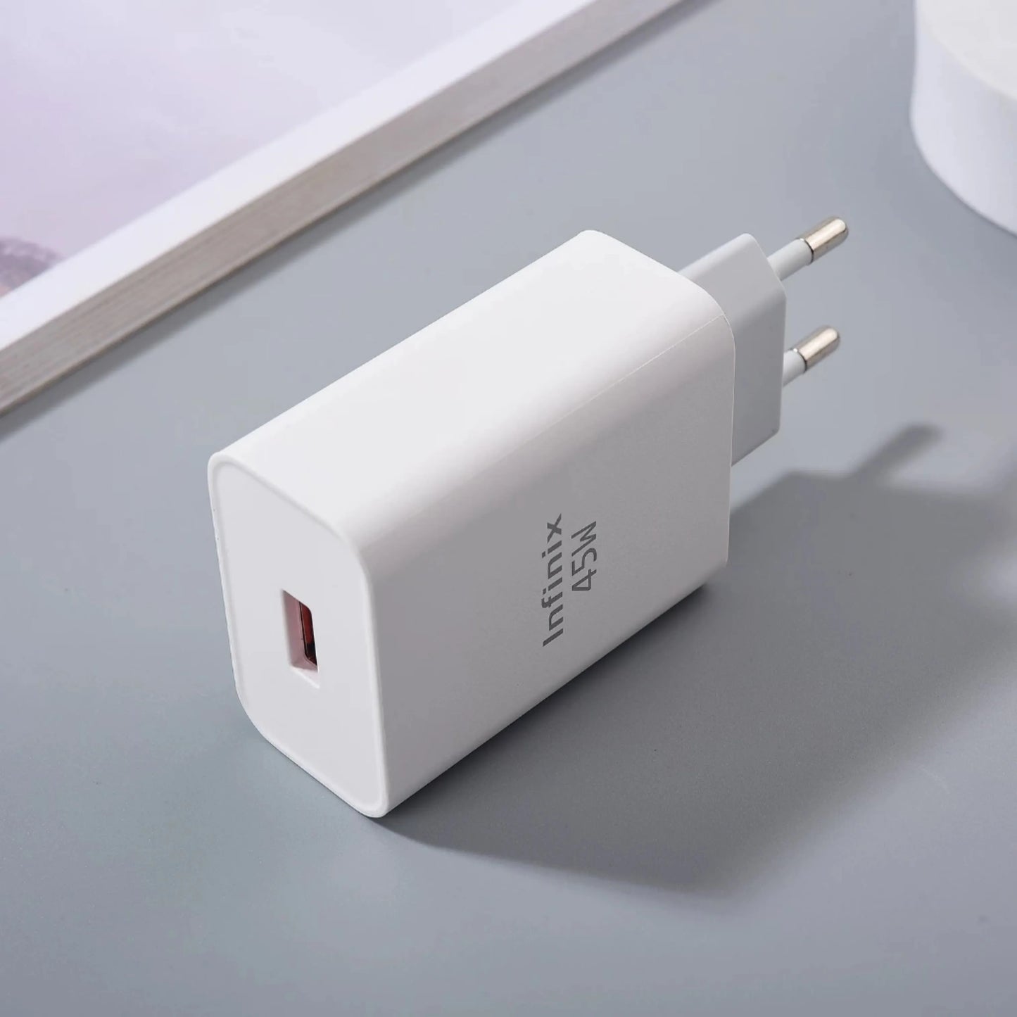 Infinix 45W Charger EU Plug Super Fast Charging Wall Power Adapter For Infinix GT 20 30 Pro Note 50 40 30 Hot 60 Pro Ze