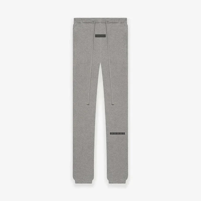 Fashion Double Line Matching Set Men's Drawstring Pants Luxury Design Plush Letter Pants High Street Couple Oversized Pants Set