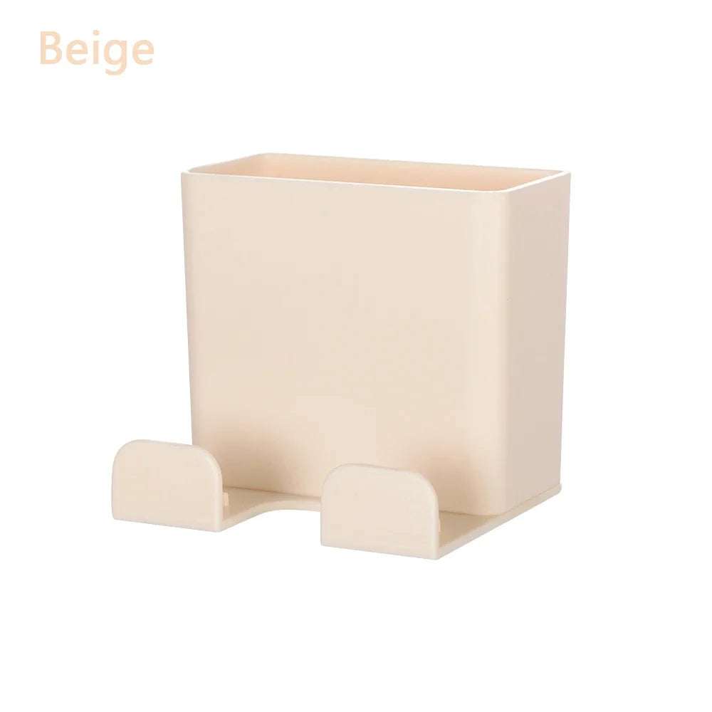 Multi Wall-mounted Mobile Phone Charging Bracket Paste Phone Holder Remote Controller Organizer Keyring Storage Hook
