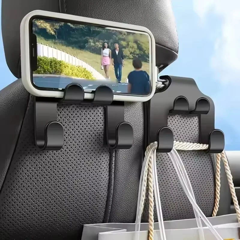 Car Seat Hook Hanging Storage Mobile Phone Holder Multifunctional  Rear Seat  Bracket  Back of Car Interior Seats Hanger  New