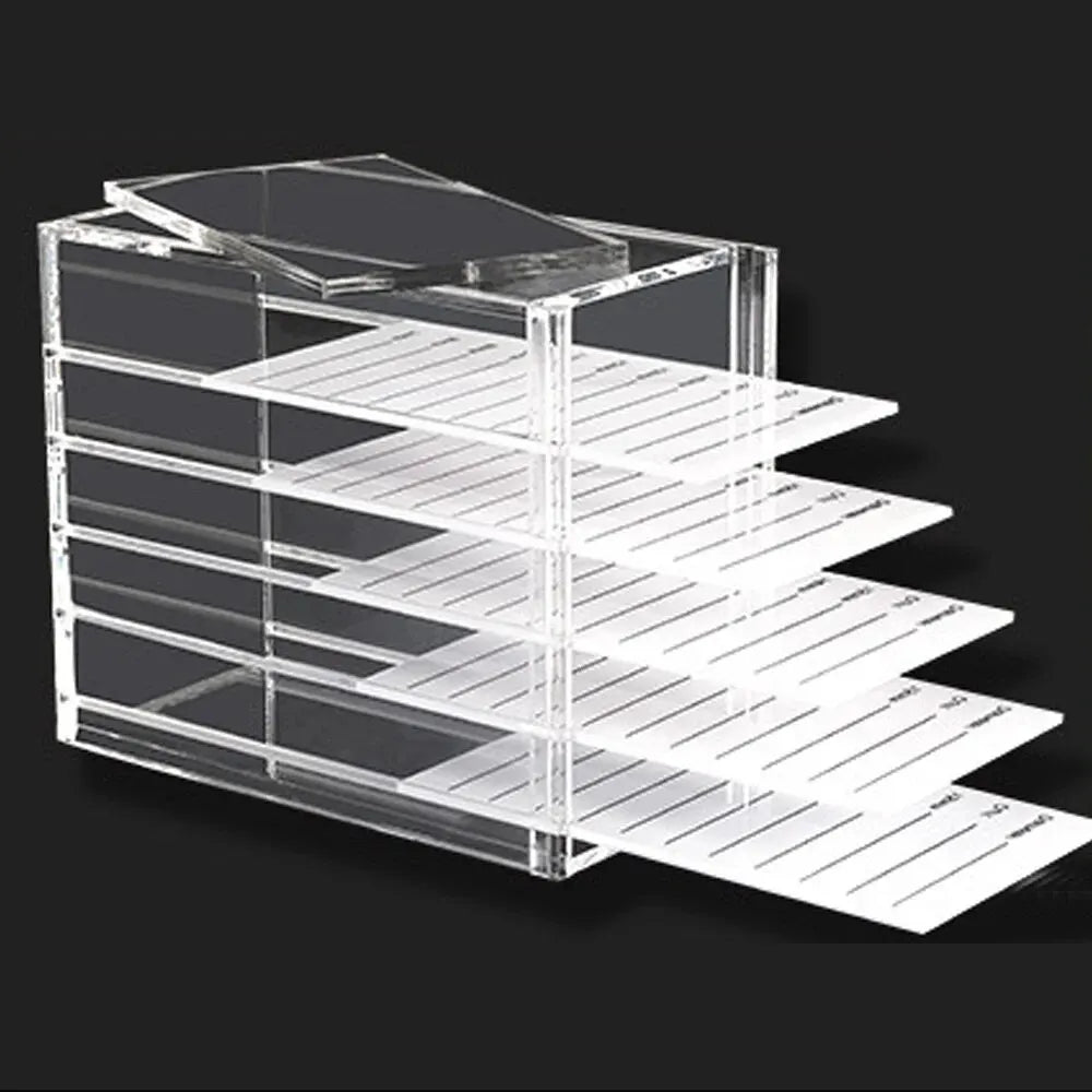 5 Layers Eyelash Extensions Storage Box Acrylic Pallet Mink Lash Organizer Holder Display Stand Grafting Makeup Tools Supplies