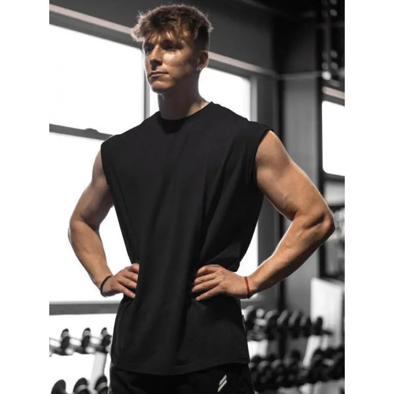 Sleeveless T-shirt Men Quick-drying Fitness Bodybuilding Shirt Male Fashion Basketball Vest Mesh Breathable Summer Gym Tank Men
