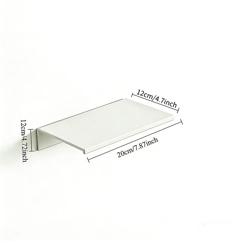 No Drilling Bedroom Decoration Wall Shelves Bathroom Study Living Room Metal Floating Shelves Single-Layer Storage Plants Books