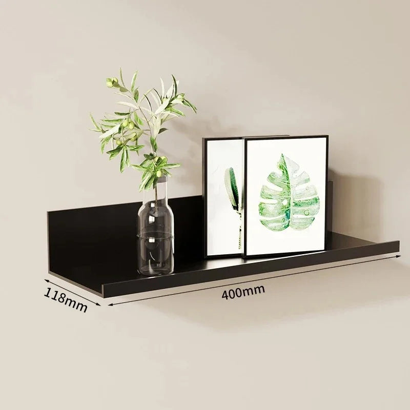 Aluminum Alloy Living Room Floating Shelves No Drilling Bedroom Decoration Wall Shelves Bathroom Storage Rack