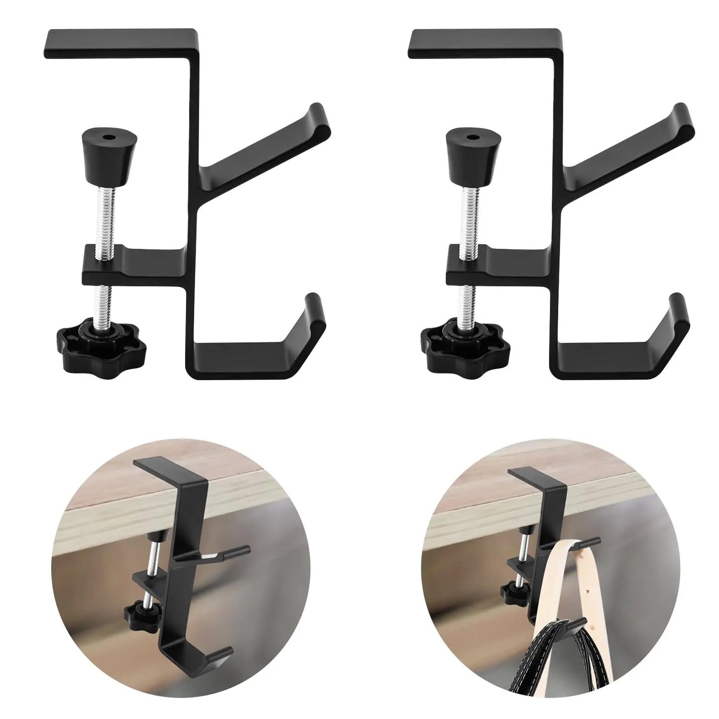 1/2pc Adjustable Desk Edge Hook Gaming Headset Desk Hanger Backpack Storage Hanging Hook Holder Punch-free Home Office Organizer
