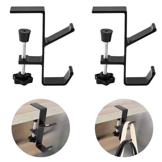 1/2pc Adjustable Desk Edge Hook Gaming Headset Desk Hanger Backpack Storage Hanging Hook Holder Punch-free Home Office Organizer