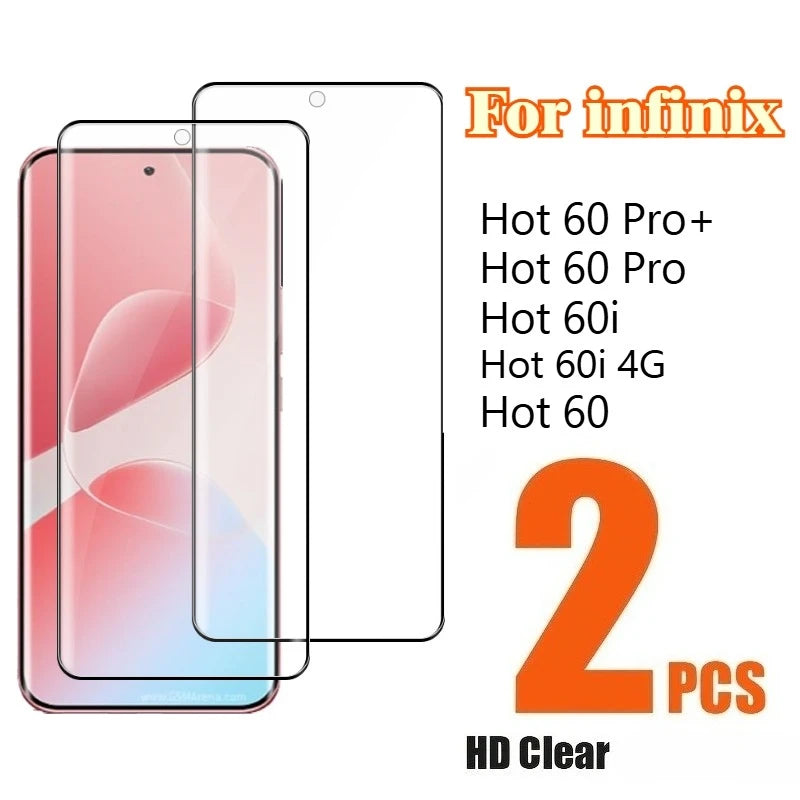 2-IN-1 9D Tempered Glass + 1Privacy Tempered Glass for Infinix Hot 60 Pro Plus Hot 60i 4G Hot 60 Pro Anti-Scratch Tempered Glass