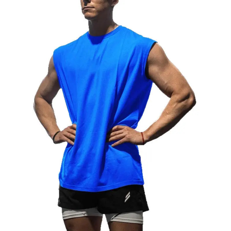 Sleeveless T-shirt Men Quick-drying Fitness Bodybuilding Shirt Male Fashion Basketball Vest Mesh Breathable Summer Gym Tank Men