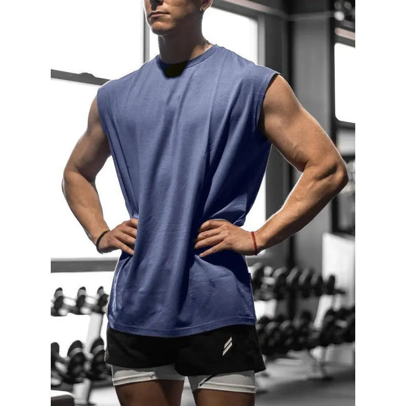Sleeveless T-shirt Men Quick-drying Fitness Bodybuilding Shirt Male Fashion Basketball Vest Mesh Breathable Summer Gym Tank Men