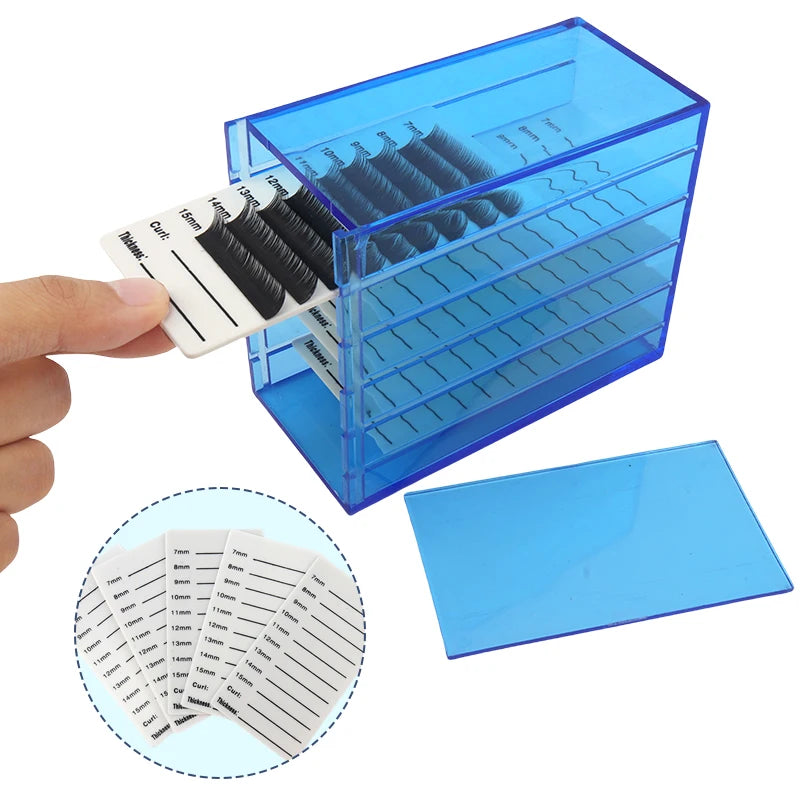 5 Layers Eyelash Extensions Storage Box Acrylic Pallet Lash Organizer Holder Display Stand False Lashes Grafting Makeup Tools