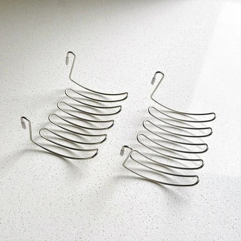 1/2pcs Stainless Steel Drain Basket Expansion Small Hanging Rack Storage Rack Storage Basket Stainless Steel Home Goodies