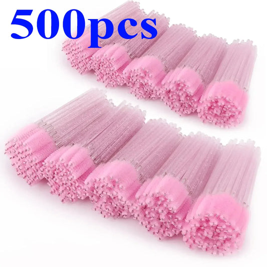 Wholesale 100/500/1000pcs Eye  Beauty Tools Disposable Mascara Wands Eyelash Brush Lash Extension Colorful  Spoolies for Eyebrow