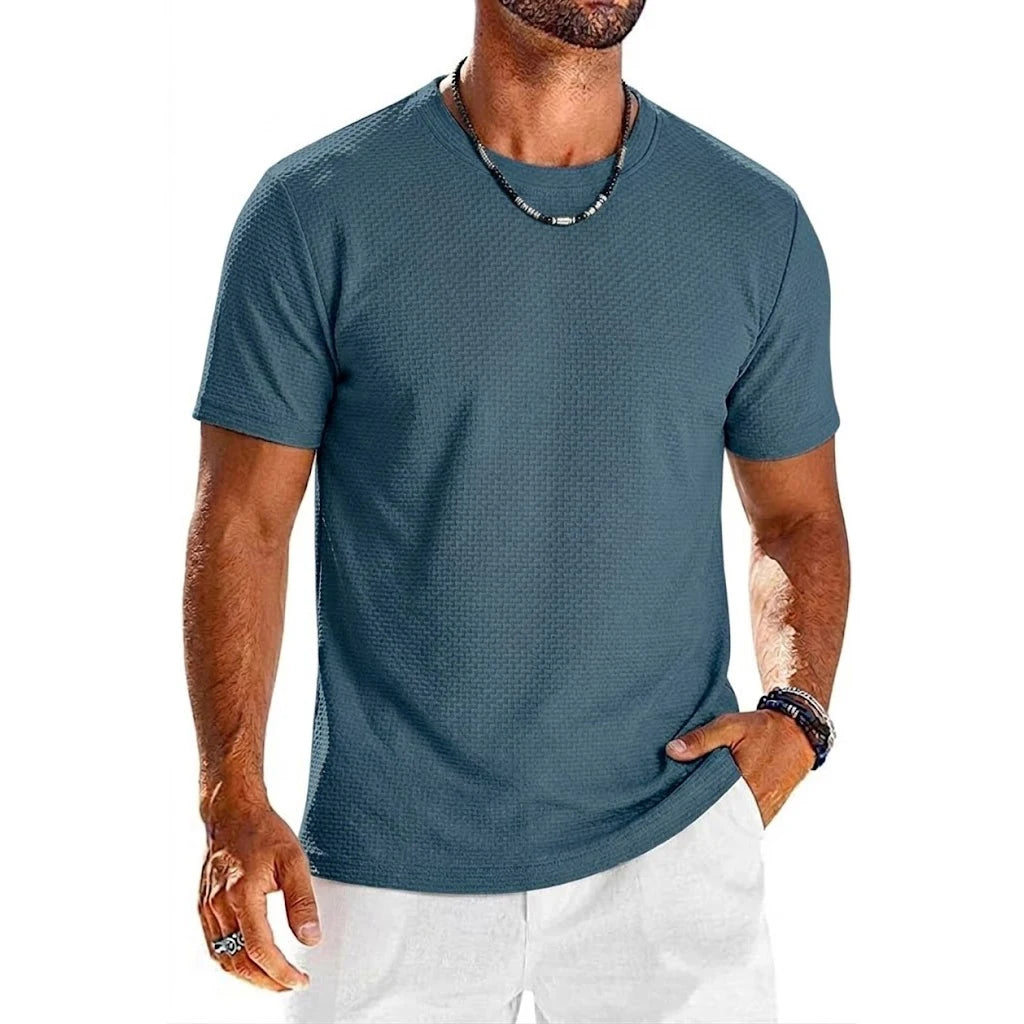 Summer Short Sleeve Ice Silk T Shirts for Men Lightweight Casual TShirt Outdoor Sport Fitness Quick Dry Tee Breathable Pullover