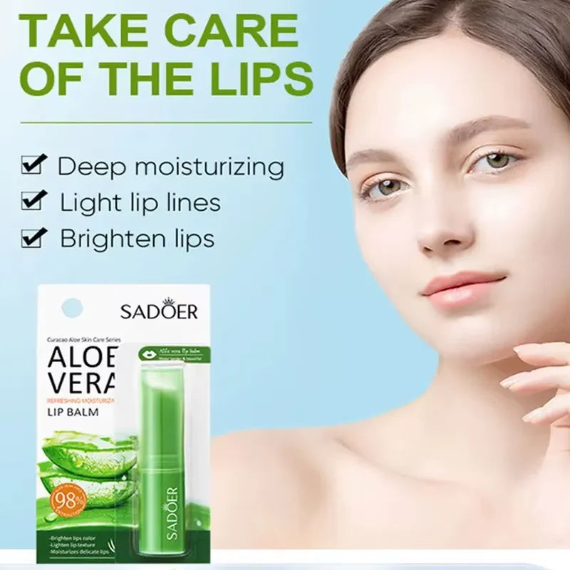 Aloe Lip Balm Healing Lasting Moisturizing All-natural Lip Mask For Dry Lips Lip Moisturizing Power Lip Care Nourishing Repair