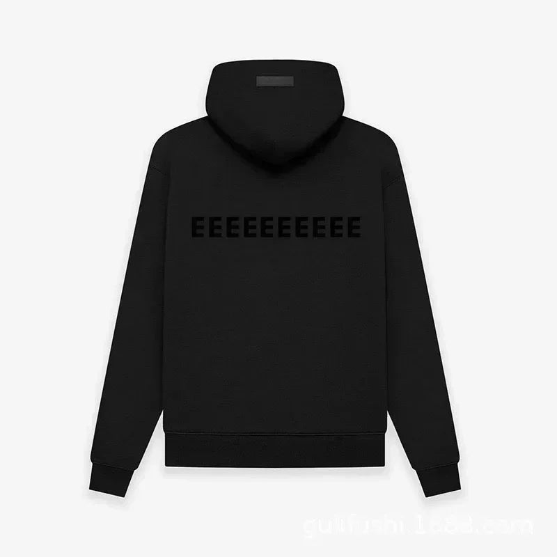 Fashion Double Line Matching Set Men's Drawstring Pants Luxury Design Plush Letter Pants High Street Couple Oversized Pants Set