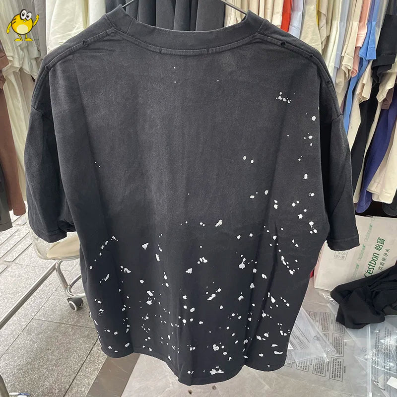 New Satoshi Nakamoto T Shirt Men Woman Fashion Crewneck Washed Damaged Hole Old Graffiti Top Tee Print Short Sleeve Streetwear