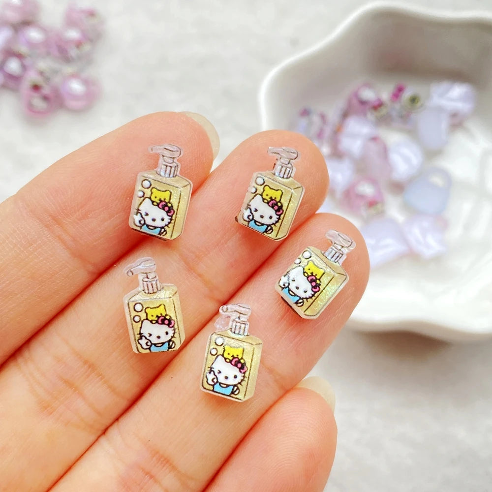 50Pcs Mixed Resin Kitten makeup mirror, camera, book Charms Rhinestones DIY Craft For Nail 3D Decorations Jewelry