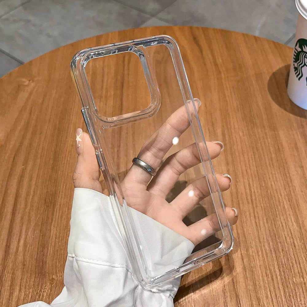 Luxury Hybrid Shockproof Case For Xiaomi Mi 15 14 14T 13 13T 12 12T Pro Lite Hard Acrylic Back Cover Clear Silicone Soft Shell