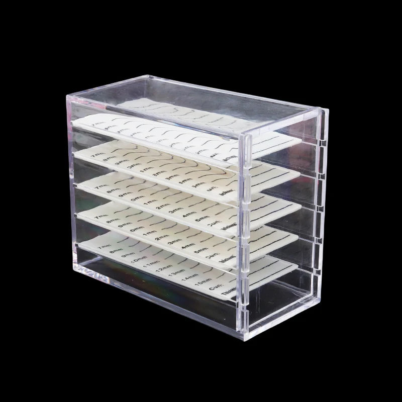 5 Layers Eyelash Extensions Storage Box Acrylic Pallet Lash Organizer Holder Display Stand False Lashes Grafting Makeup Tools