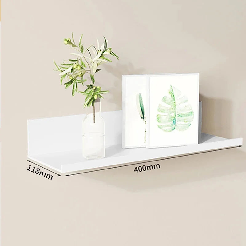Aluminum Alloy Living Room Floating Shelves No Drilling Bedroom Decoration Wall Shelves Bathroom Storage Rack