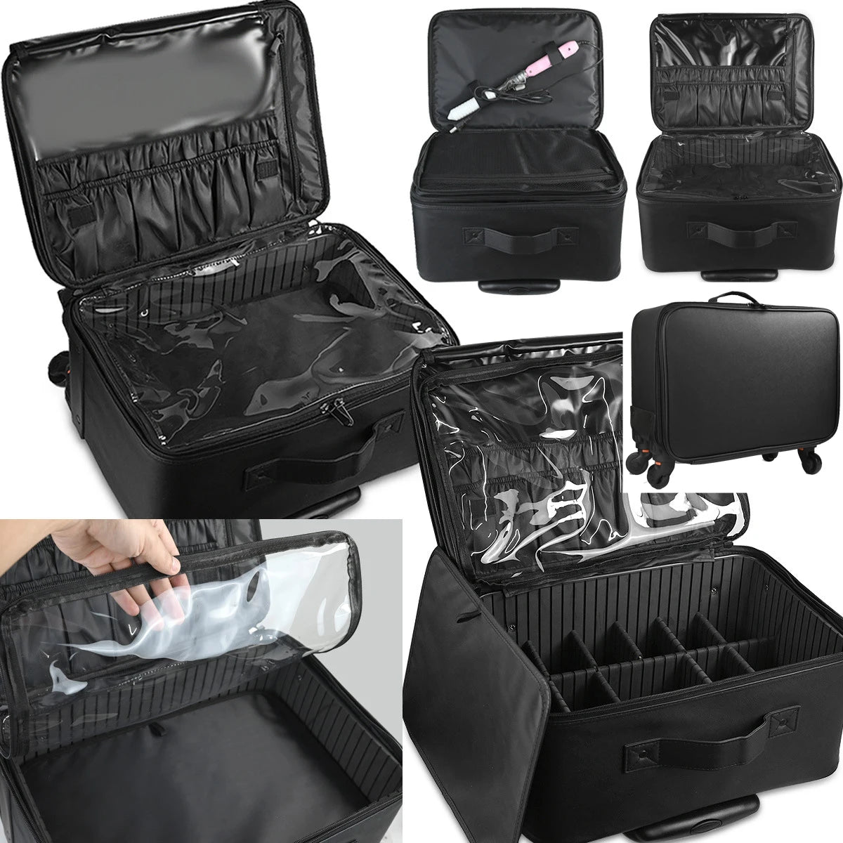 Professional Makeup Suitcase Case Designer Pull Rod Oxford Makeup Bag Large Capacity Nail Art Tattoo Storage Box Luggage