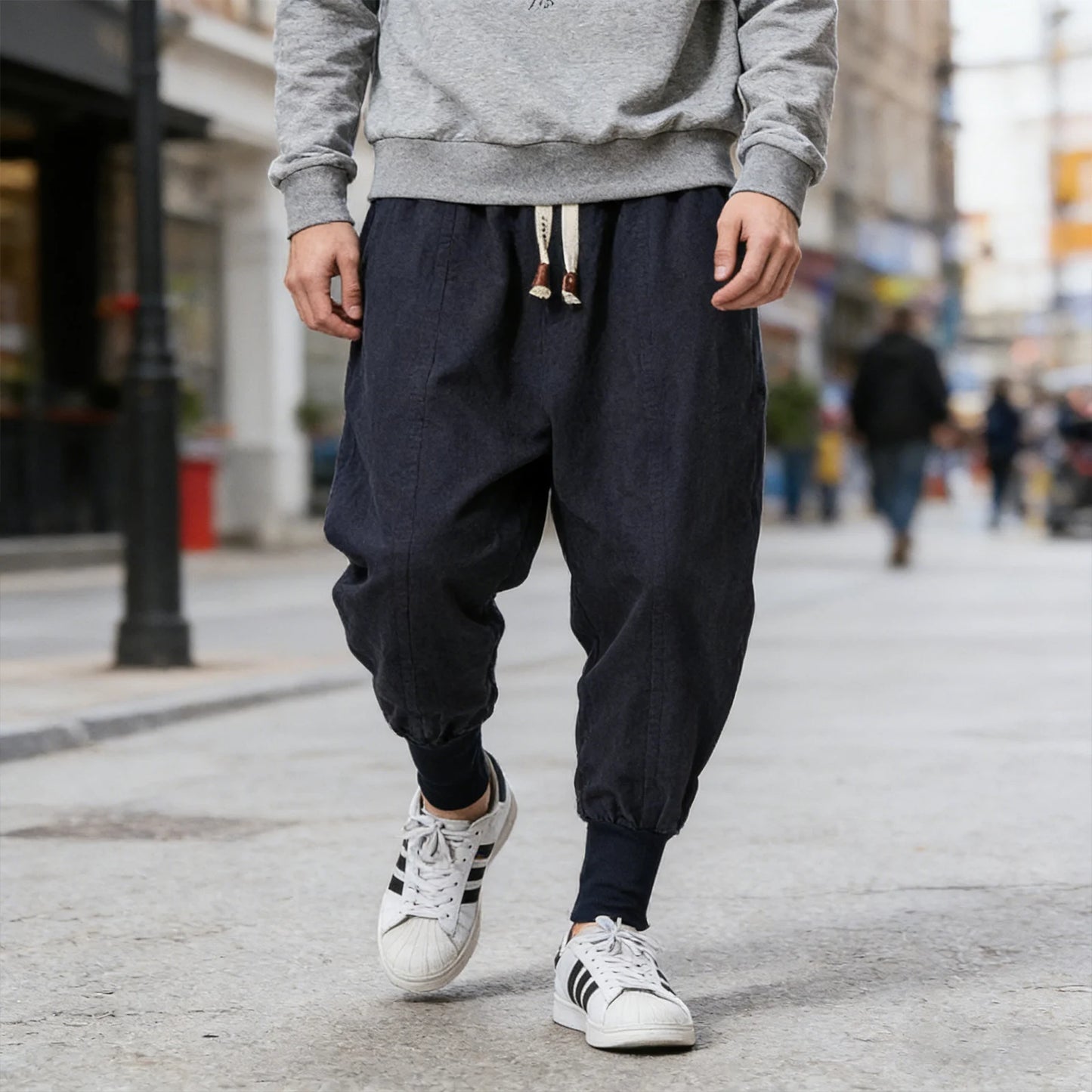 FGKKS Men Pants Brand New Chinese Style Man Jogging Straight Cotton Sweats pants Quality Male Trousers