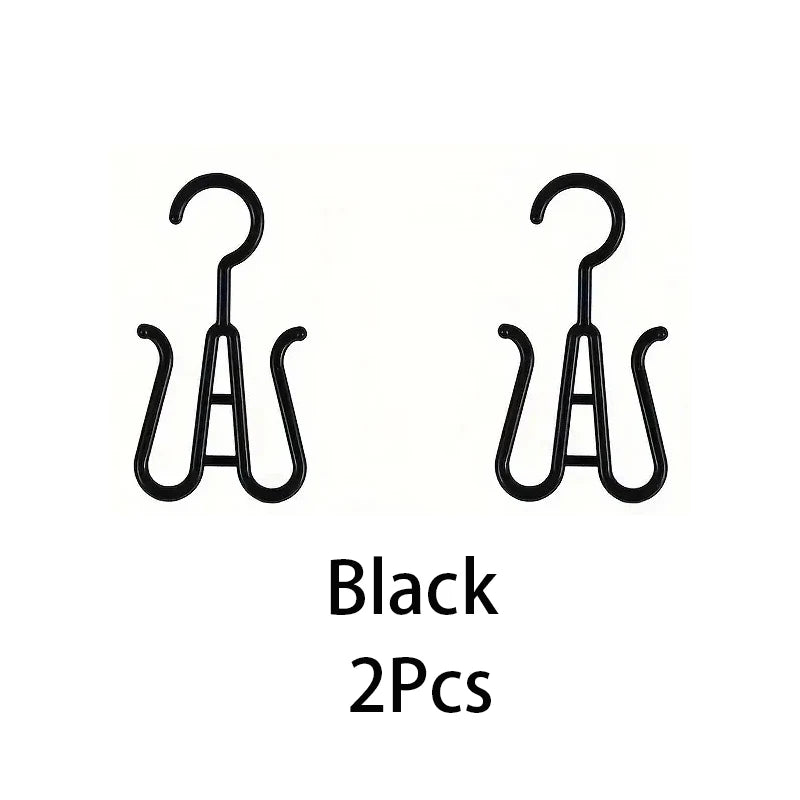 2pcs Plastic Wig Hangers Portable Wig Hanger-Stylish And Convenient Wig Black Wig Hooks Convenient Storage for Multiple Wig