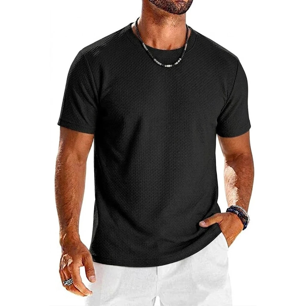 Summer Short Sleeve Ice Silk T Shirts for Men Lightweight Casual TShirt Outdoor Sport Fitness Quick Dry Tee Breathable Pullover