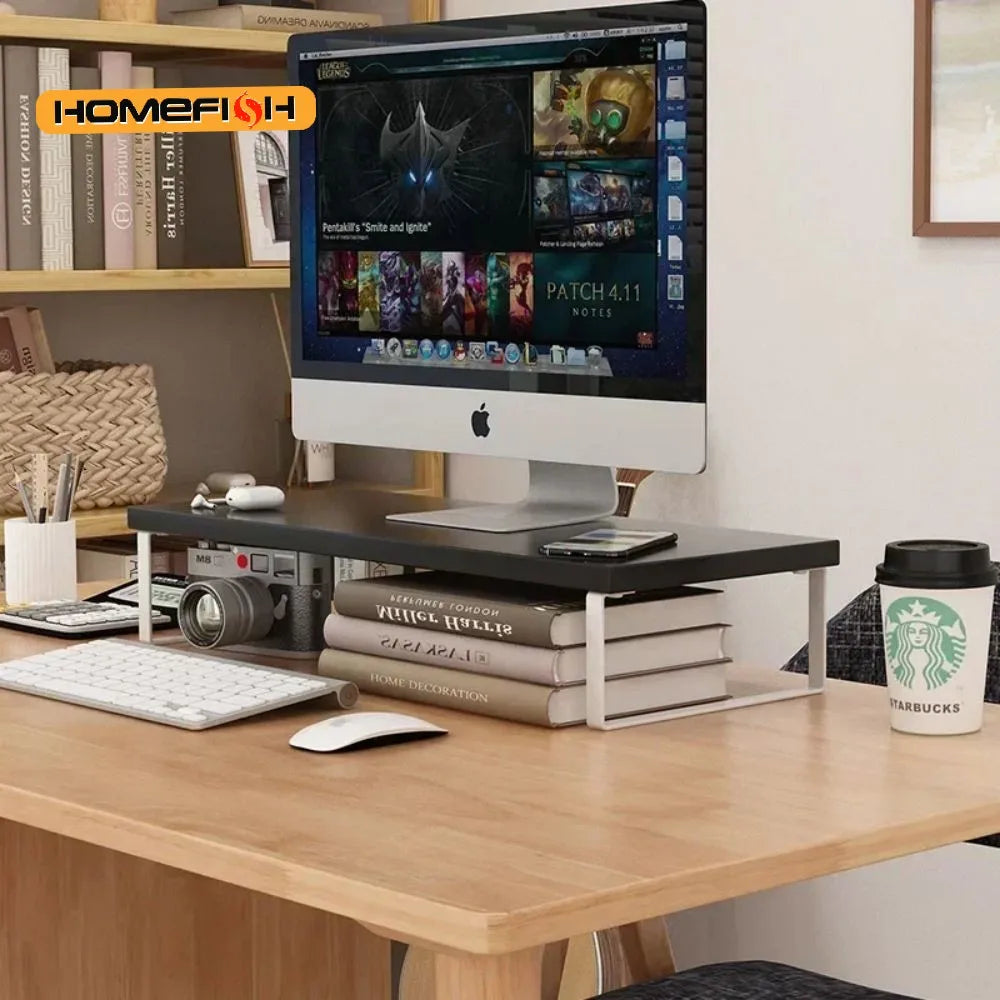 Computer Monitor Elevated Monitor Base Home Office Storage Rack Computer Desktop Creative Storage Rack Office Storage Supplies