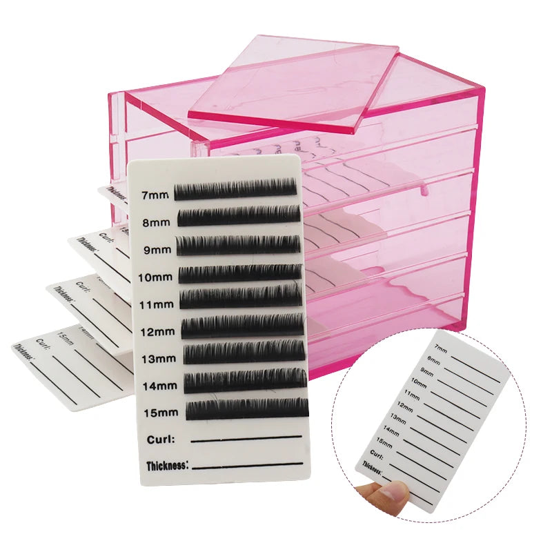 5 Layers Eyelash Extensions Storage Box Acrylic Pallet Lash Organizer Holder Display Stand False Lashes Grafting Makeup Tools